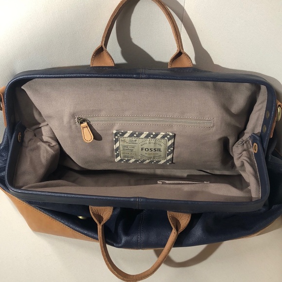 Fossil leather weekender bag - Picture 4 of 5